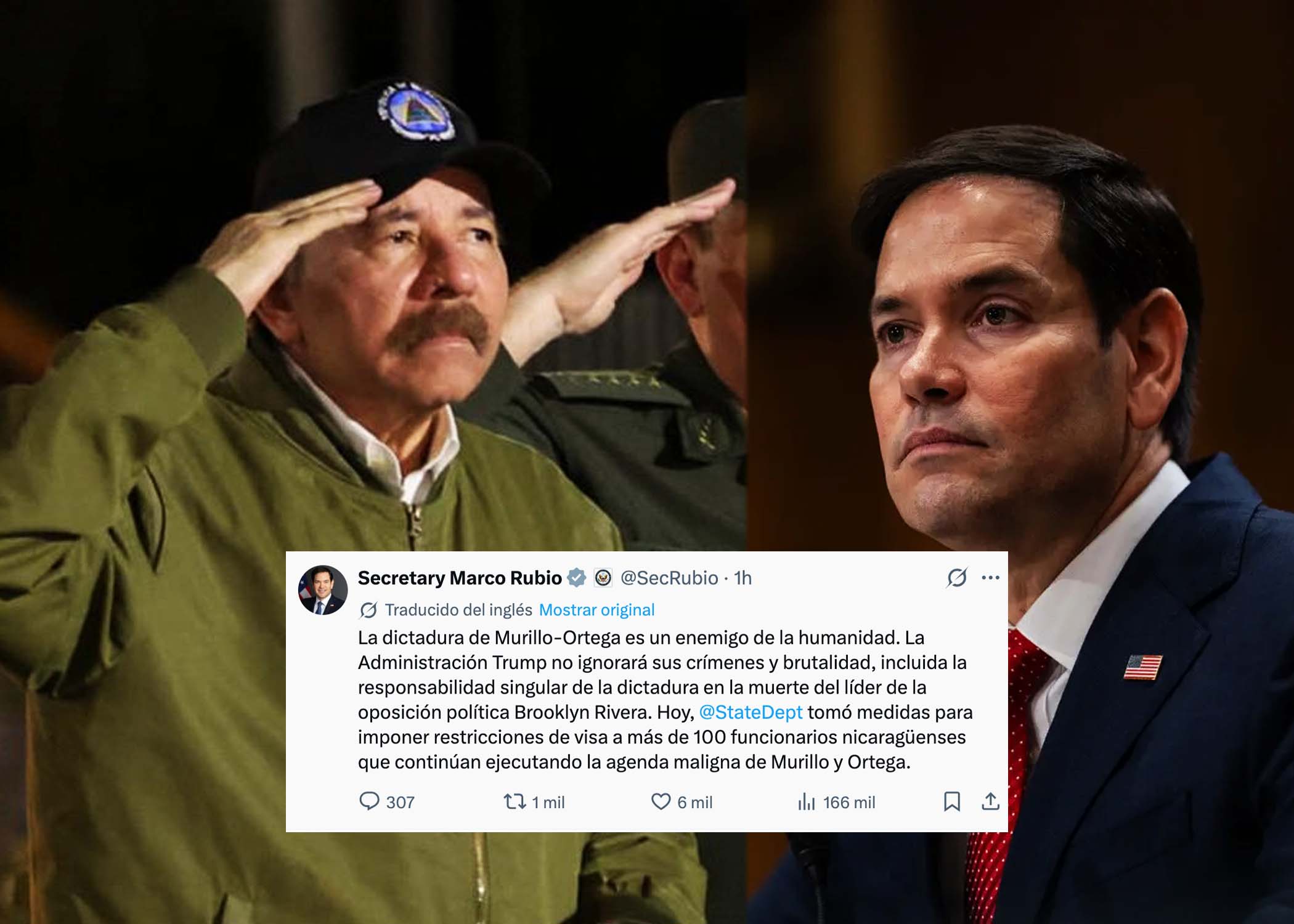 Estados Unidos sanciona a más de 100 funcionarios del régimen de Ortega