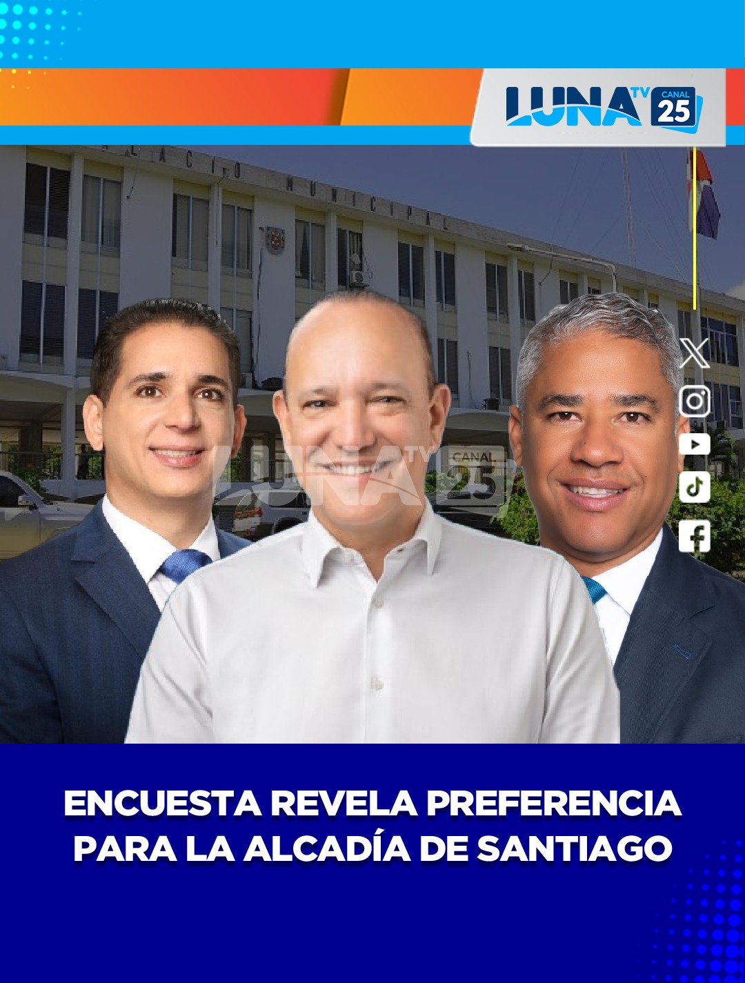 Encuesta revela preferencia para la alcaldía de Santiago