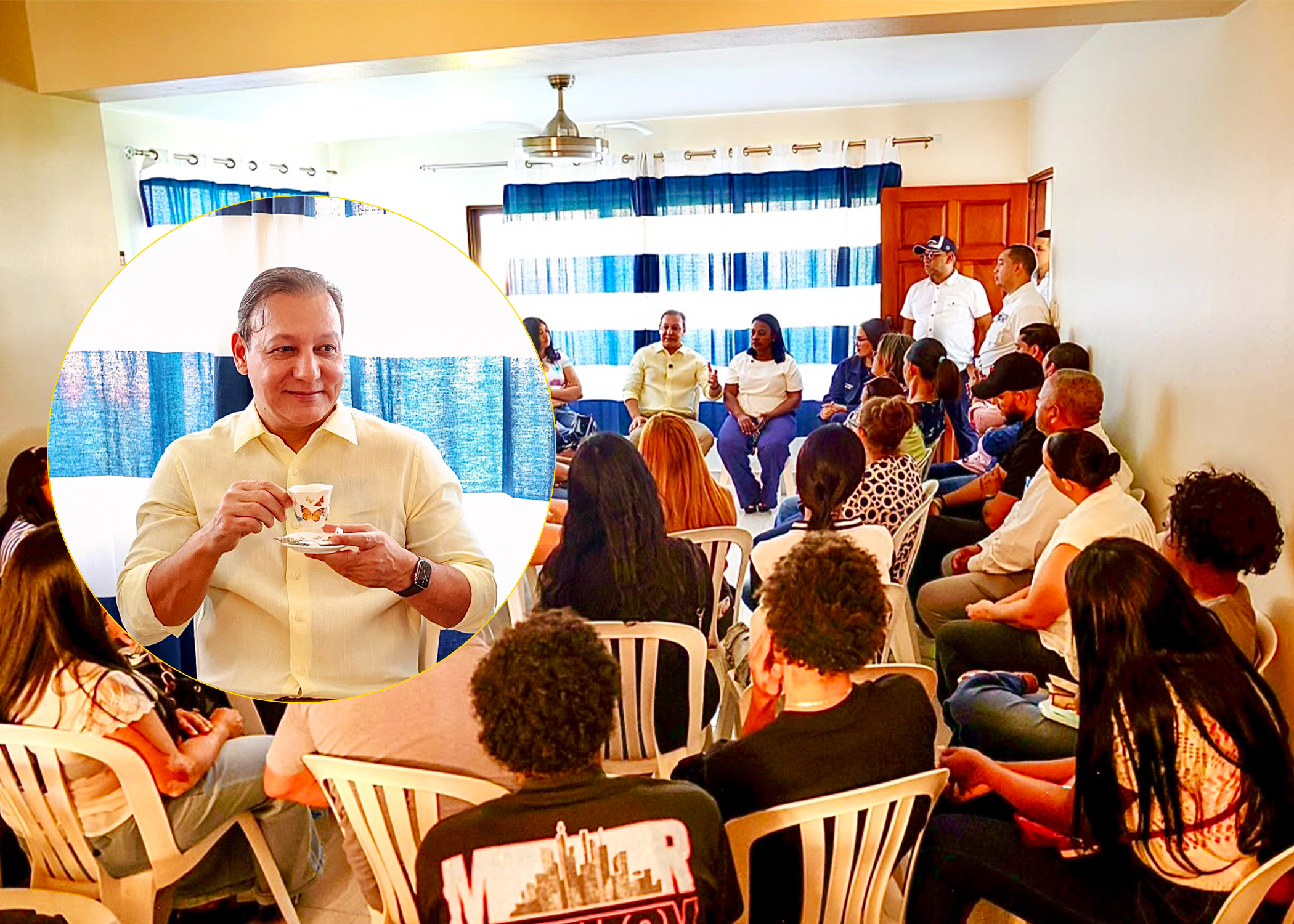 Sin tarima y sin discursos:Abel Martínez conversacon comunitariosde Las Dianas