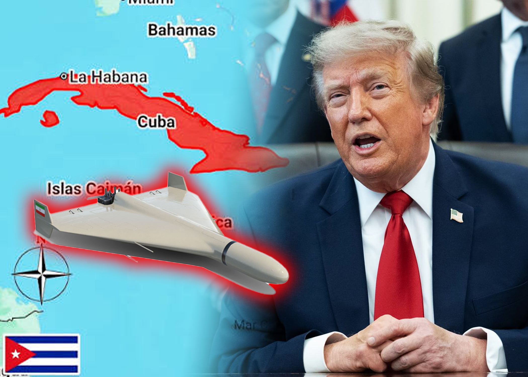 Trump dice que EE.UU. investiga si Irán tiene drones almacenados en Cuba
