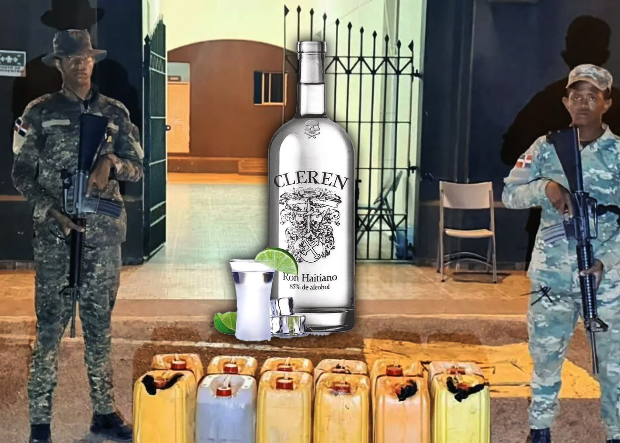 Ejército decomisa 240 litros de clerén en operativo en Montecristi