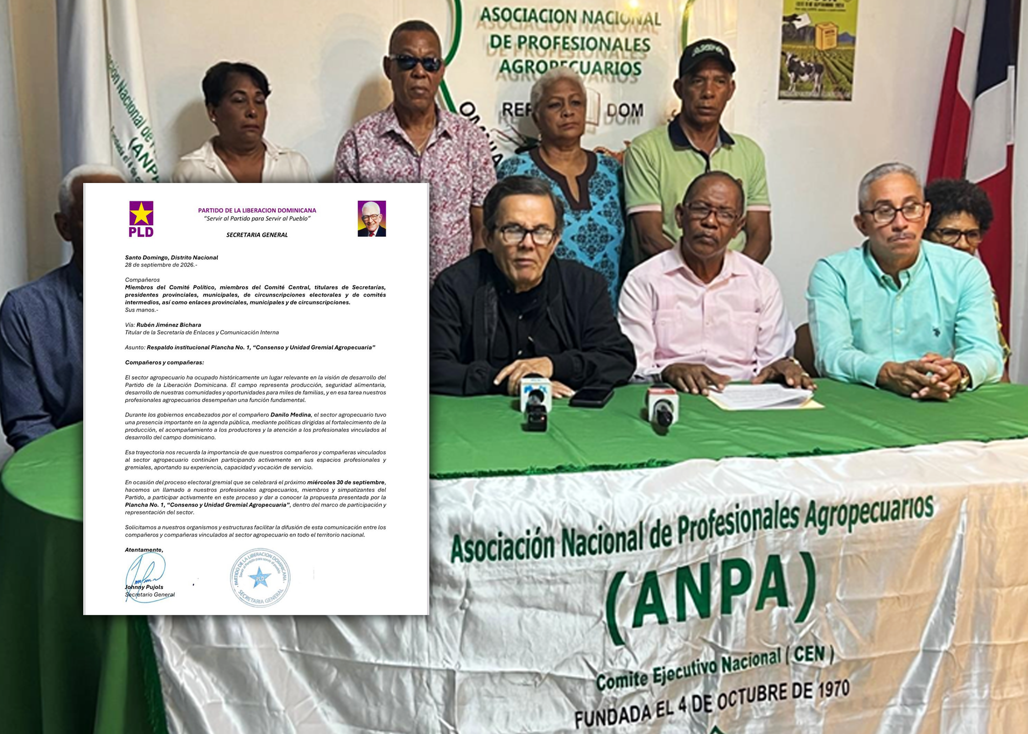  PLD respalda a la Plancha No. 1  para las elecciones de la ANPA