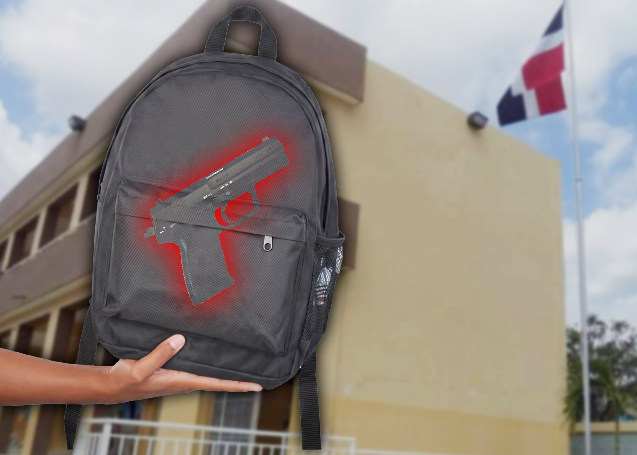 Padre detenido tras niño llevar pistola a escuela en Azua